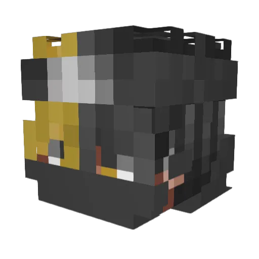 witcherxy Minecraft avatar head, 3D render
