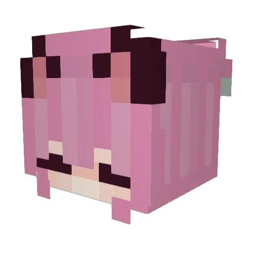 witchgirlll Minecraft avatar head, 3D render