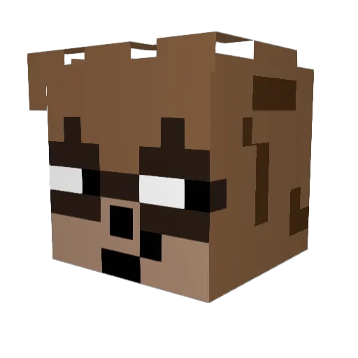 witchly2 Minecraft avatar head, 3D render