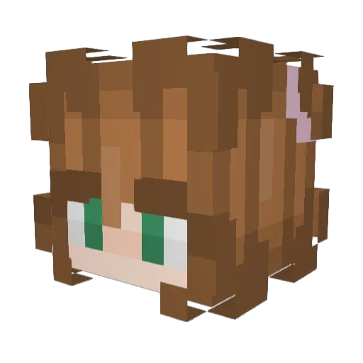 witchpixels Minecraft avatar head, 3D render