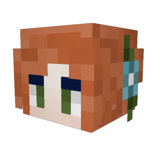 witchyb1tch Minecraft avatar head, 3D render