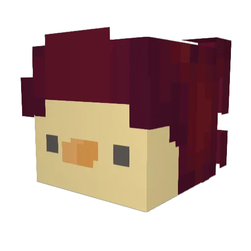 witczak Minecraft avatar head, 3D render