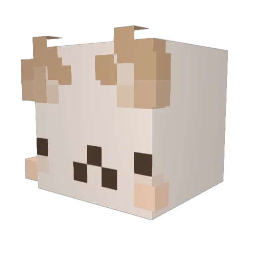 with Minecraft avatar head, 3D render