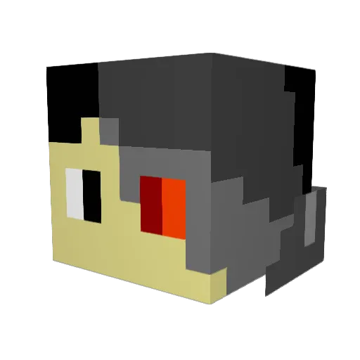 withdr3w Minecraft avatar head, 3D render