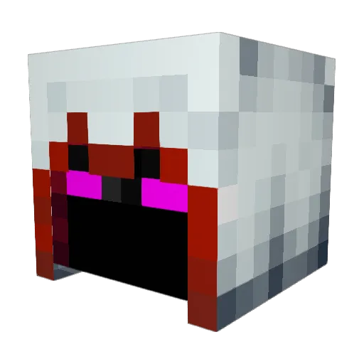 withe008 Minecraft avatar head, 3D render