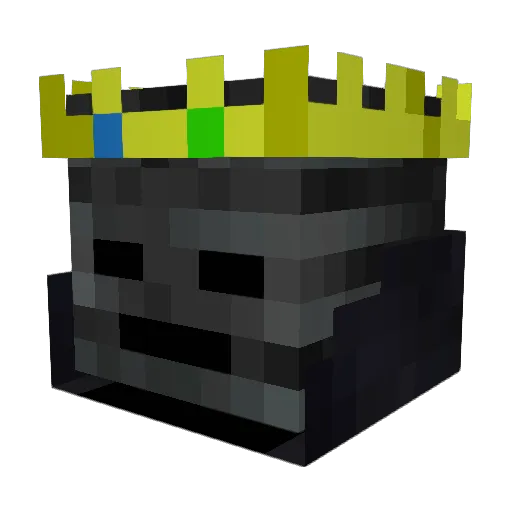 wither999 Minecraft avatar head, 3D render
