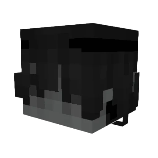 witherskeeleton Minecraft avatar head, 3D render