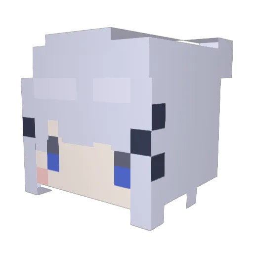withmomo Minecraft avatar head, 3D render