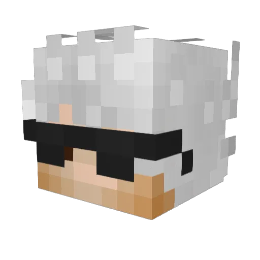withoutgmr Minecraft avatar head, 3D render