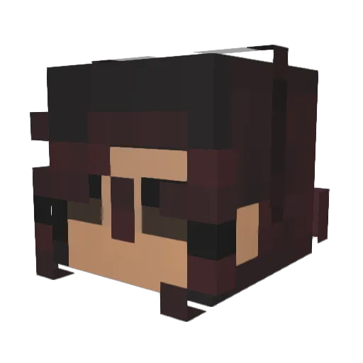 withoutmymuse Minecraft avatar head, 3D render