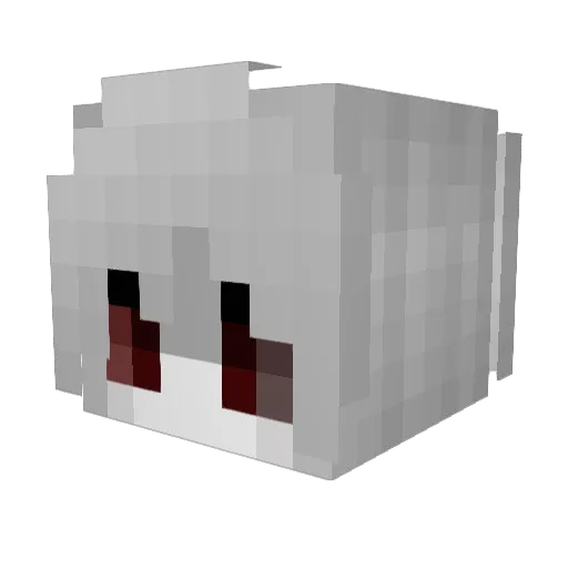 witling Minecraft avatar head, 3D render