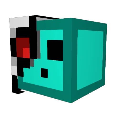 witner Minecraft avatar head, 3D render