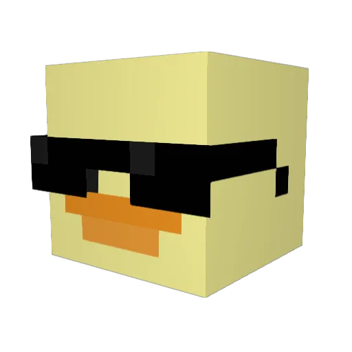 wittedewit Minecraft avatar head, 3D render
