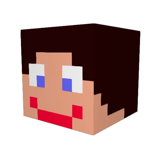 wittekat Minecraft avatar head, 3D render