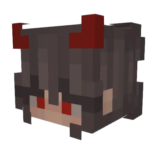 wittylam Minecraft avatar head, 3D render