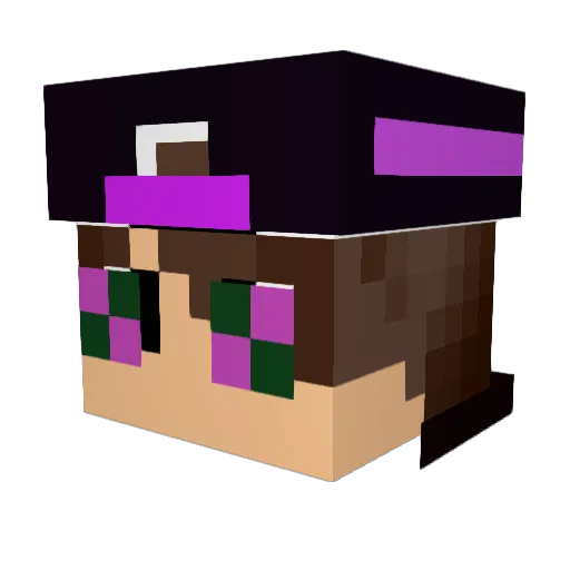 witwiikky Minecraft avatar head, 3D render