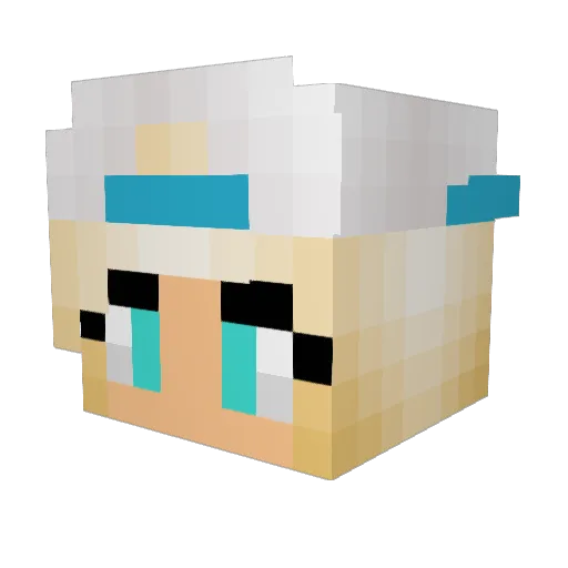 wiuna45 Minecraft avatar head, 3D render