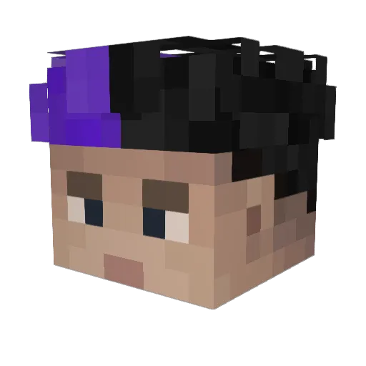 wivas Minecraft avatar head, 3D render