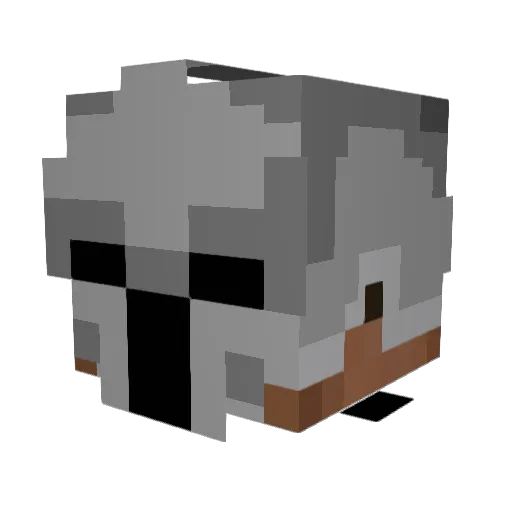 wivnx Minecraft avatar head, 3D render