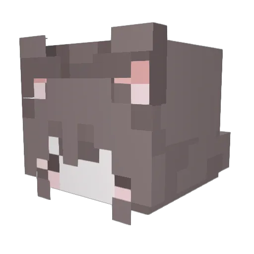 wivvix Minecraft avatar head, 3D render