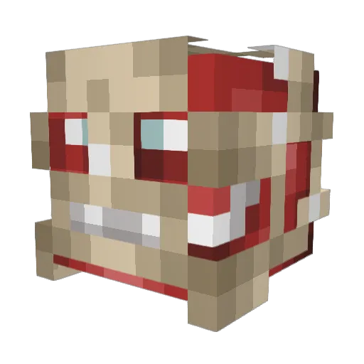 wixs Minecraft avatar head, 3D render