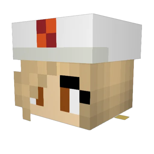 wixull Minecraft avatar head, 3D render