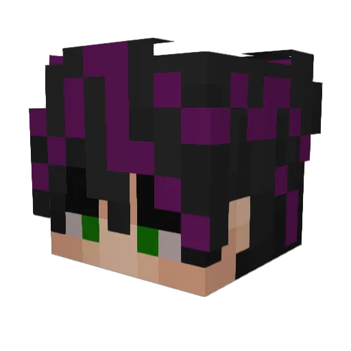 wixvy_ Minecraft avatar head, 3D render
