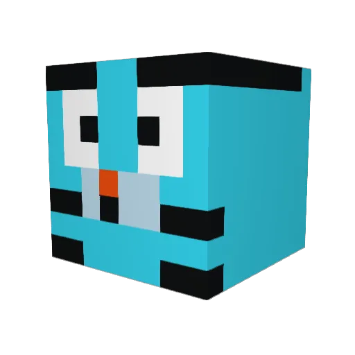 wizardnut Minecraft avatar head, 3D render