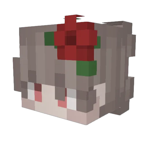 wizardoface Minecraft avatar head, 3D render