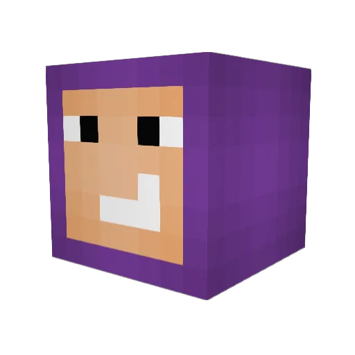 wizarox Minecraft avatar head, 3D render