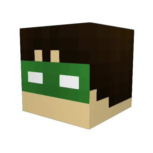 wizballer0 Minecraft avatar head, 3D render