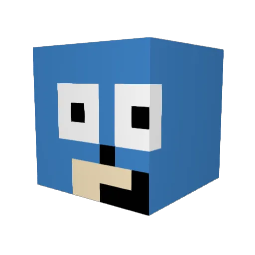 wizebread Minecraft avatar head, 3D render