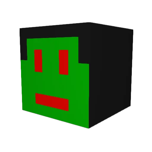 wizork Minecraft avatar head, 3D render