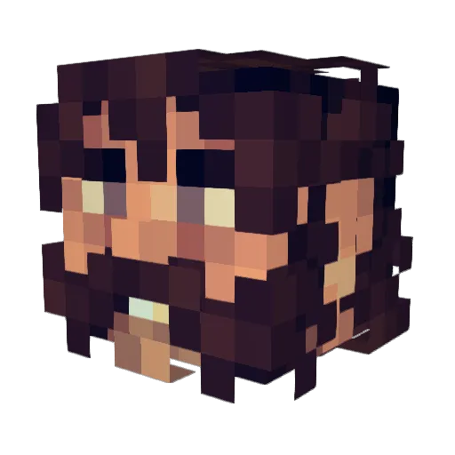 wizpeng Minecraft avatar head, 3D render