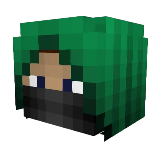 wizrdkelly Minecraft avatar head, 3D render