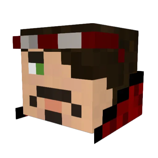 wizster Minecraft avatar head, 3D render
