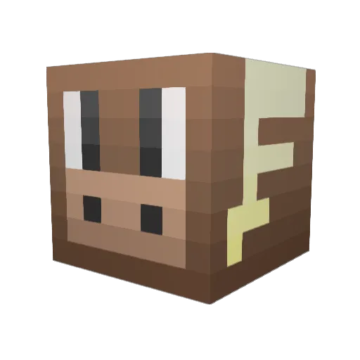 wizuca Minecraft avatar head, 3D render