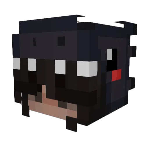 wizziely Minecraft avatar head, 3D render