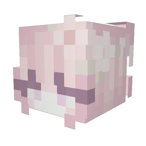 wjdziab Minecraft avatar head, 3D render