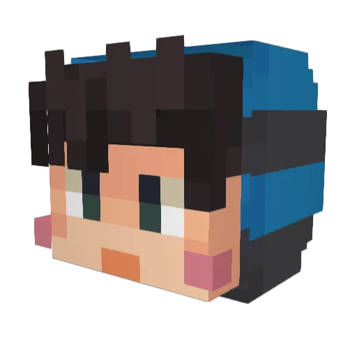 wjlliam Minecraft avatar head, 3D render