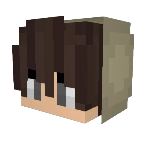 wjm_ Minecraft avatar head, 3D render