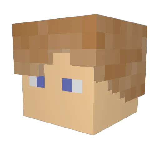 wjmack Minecraft avatar head, 3D render