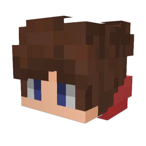 wjrqmf Minecraft avatar head, 3D render