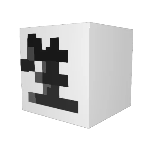 wkanji Minecraft avatar head, 3D render