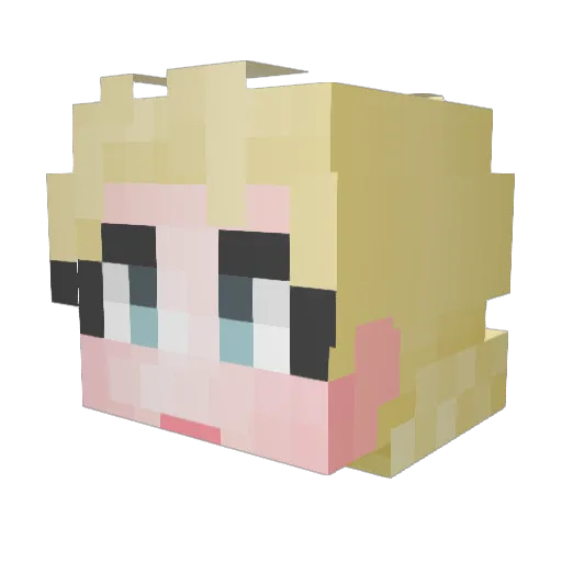 wkddndud Minecraft avatar head, 3D render