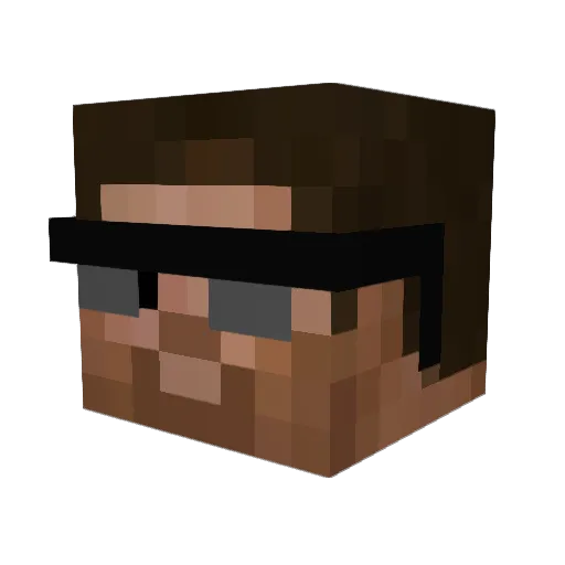 wksutton Minecraft avatar head, 3D render