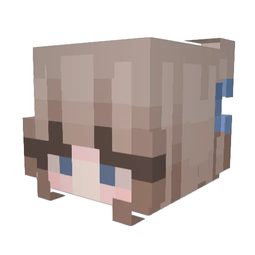 wky167 Minecraft avatar head, 3D render