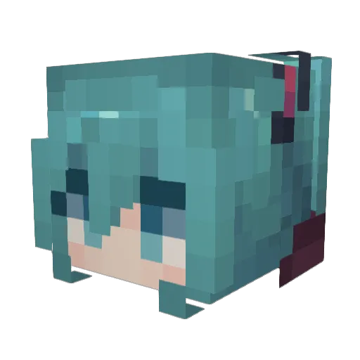 wl0l Minecraft avatar head, 3D render