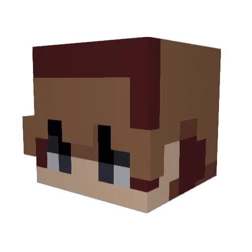 wld_wite Minecraft avatar head, 3D render