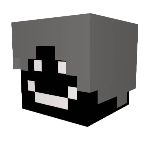 wldqmz Minecraft avatar head, 3D render